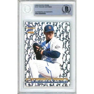 Trevor Hoffman Signed 2000 Pacific Prisms #127 Card AUTO Beckett Slab SD Padres - Picture 1 of 5