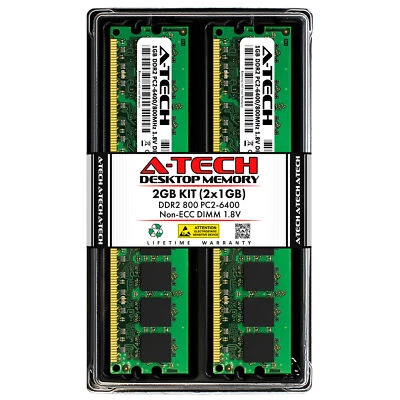 2GB 2x1GB PC2-6400U Intel DQ35JO DQ45CB Dp43Tf oar… Memory RAM - Image 1 of 2