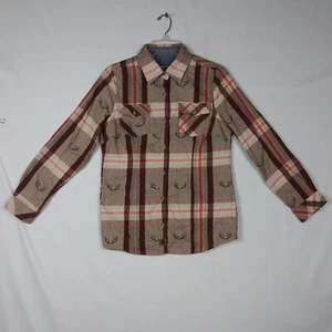 Legendäres Whitetails Hemd Button Down Langarm Geweih braun rot Damen Gr. M - Bild 1 von 6