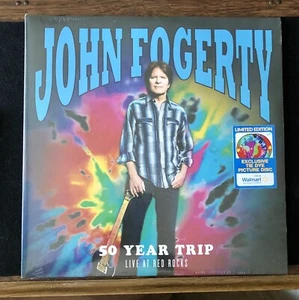 NEW! John Fogerty 50 Year Trip~Live at Red Rocks Exclusive Tie Dye Picture Discs - Picture 1 of 4