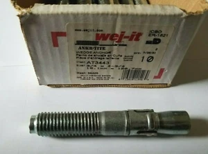 Lot of (10) Wej-it Ankr-Tite Wedge Anchors, 3/4" by 4-3/4", Plated Steel, AT3443 - Picture 1 of 2