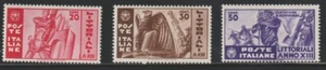 Italien 1935 Sc # 342-44 Universität MLH OG - Bild 1 von 1