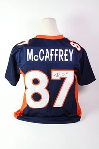 Ed McCaffrey Autographed Denver Broncos Navy Jersey Beckett COA - Picture 1 of 3