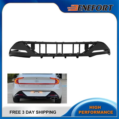 Cenefa de parachoques inferior trasera para Hyundai Sonata SEL 2020-2023 HY1195137 construido en Estados Unidos Foto 1 de 4