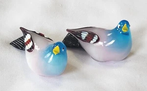 Two Murano Handblown Miniature Glass Baby Birds - Picture 1 of 9