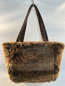 Large Furry Purse With 2 Shoulder Straps - Picture 1 of 5