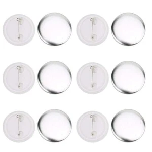 100 Sets Blank Button Making Supplies Round Badge Button Parts Metal Button P... - Picture 1 of 9