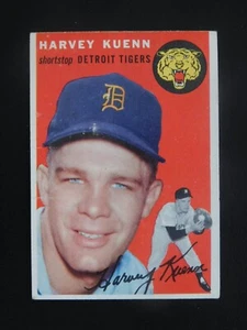 Tarjeta de béisbol 1954 Topps #25 Harvey Kuenn (en muy buen estado+) - Imagen 1 de 2