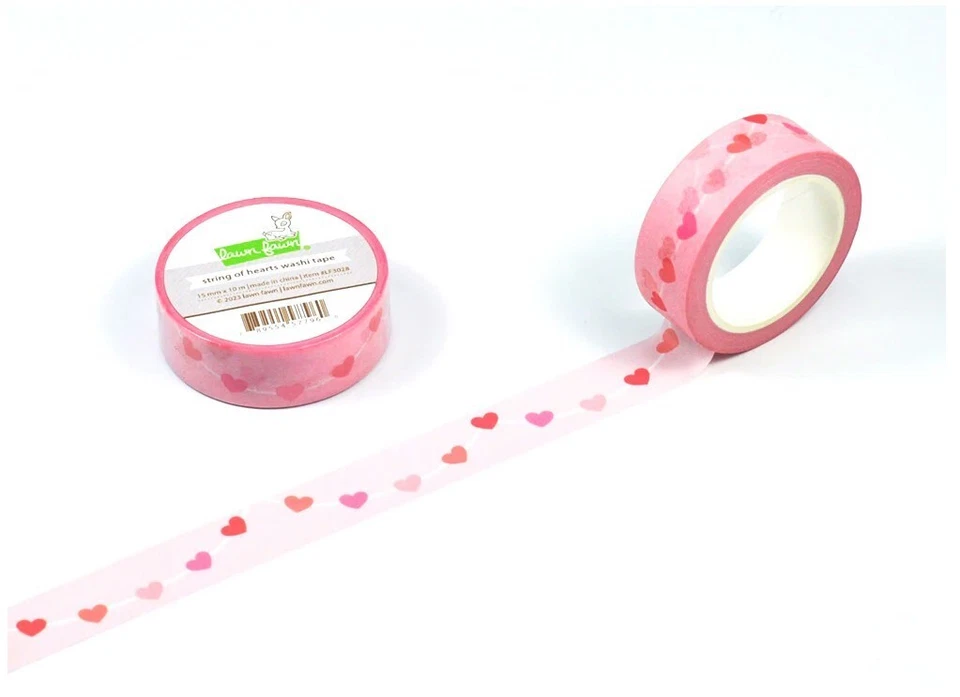 New! 1 Roll of Lawn Fawn Washi Tape - String of Hearts - Image 1 of 1