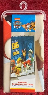 Nickelodeon Paw Patrol Fabric Shower Curtain 72x72” New Kids Bathroom Decor - Image 1 of 4