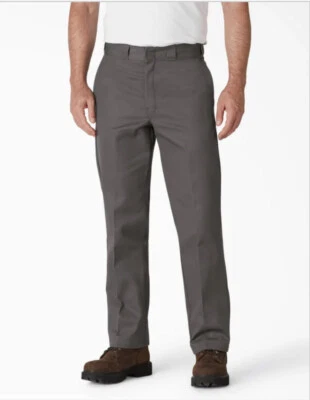 Pantalones de trabajo Dickies para hombre 874 talla 44x30 ajuste original pierna recta gris grava. Foto 1 de 4