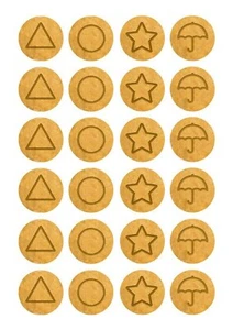 Squid Games 40mm Edible Cup Cake / Cookie Toppers - 4cm - Picture 1 of 1