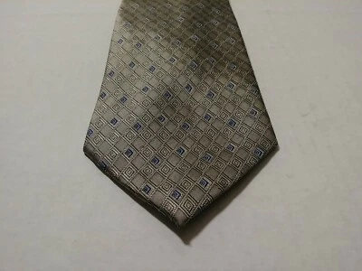 Corbata Croft & Barrow dorada geométrica 100 % seda Foto 1 de 4