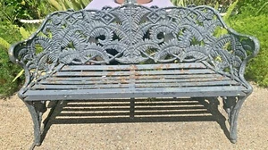 Cast Iron Bench Fern and Blackberry Pattern - copyrighted in England 1855 - Picture 1 of 12
