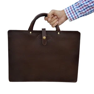 Resistance 16x12 Inches Unisex Leather MacBook Leather Bag Laptop Briefcase - Picture 1 of 7