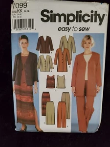 Simplicity 7099 leicht zu nähen Jacke Oberteil Hose Rock Gr. 8-14 ungeschnittenes Schnittmuster - Bild 1 von 2