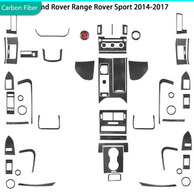 Kit interior completo de fibra de carbono real 75 piezas para Land Rover Range Rover Sport 14-17 Foto 1 de 4