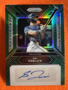 SAL FRALICK 2024 PRIZM GREEN PRIZM SENSATIONAL SIGNATURES SA-SF BREWERS - Picture 1 of 2