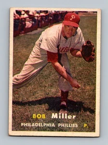 Tarjeta de béisbol 1957 Topps #46 Bob Miller baja calidad - Imagen 1 de 2