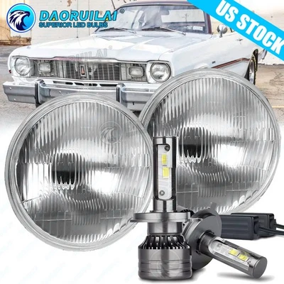 Carcasa de faro redondo de 7 pulgadas haz alto/bajo H4 para Plymouth Duster 340 1970-1975 Foto 1 de 4