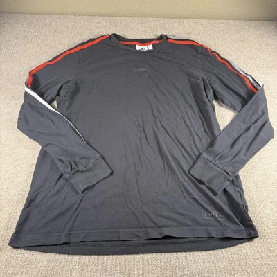 Adidas Shirt Mens Large Gray Chile 20 Long Sleeve Trefoil 3-Stripes Originals - Image 1 of 4