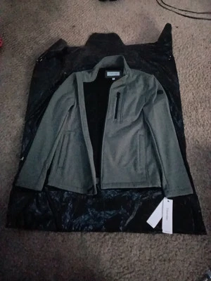 Chaquetas cortavientos resistentes al agua Calvin Klein para hombre talla S nuevas con etiquetas $150 gris Foto 1 de 4