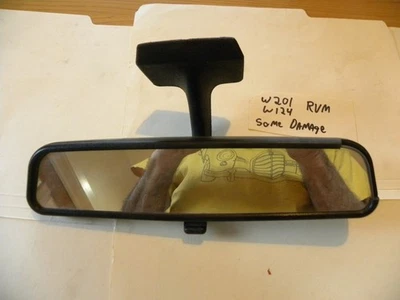 Mercedes Benz W124 W201 Interior Rear View Mirror RVM SOME DAMAGE - Image 1 of 4