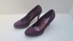 Damen Schuhe Pumps Plateau Velour Bordeauxrot Gr. 39 - Bild 1 von 2