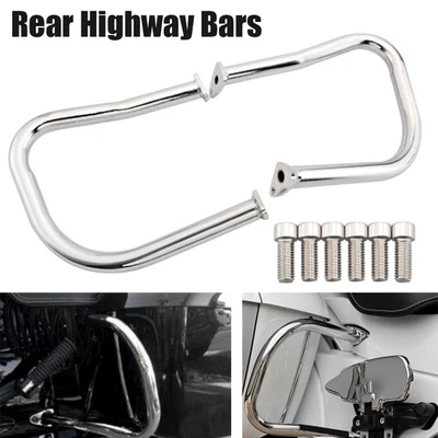 Chrome Rear Saddlebag Crash Guard Bar Highway For Indian Chief Classic 2014-2023 - Image 1 of 4