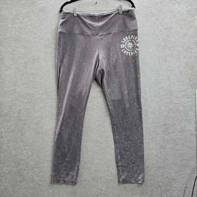 PINK Victoria's Secret Women Legging XL Gray LOVE Crest Logo 27" Inseam - Image 1 of 4