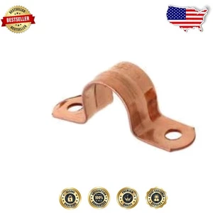 Eficiente correa de tubo de cobre de 3/4 pulgadas con montaje de dos orificios, paquete de 100 para profesionales - Imagen 1 de 2