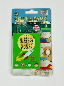 South Park Words Wisdom Cheesy Poofs Talking Box Keychain Collectible 1998 NEW - Picture 1 of 6