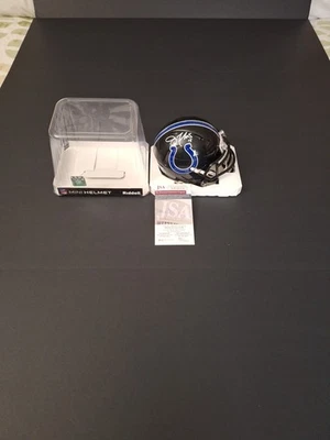 Authentic Signed Autographed Joe Flacco Indianapolis Colts Mini Helmet JSA COA - Image 1 of 4