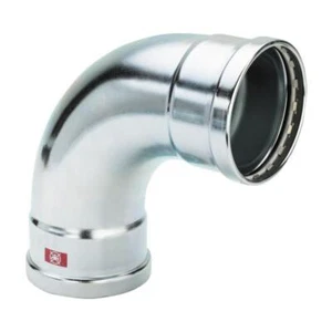 Viega Bogen 90 Grad mit SC Prestabo 1116XL in 64,0mm Stahl verzinkt - Bild 1 von 3