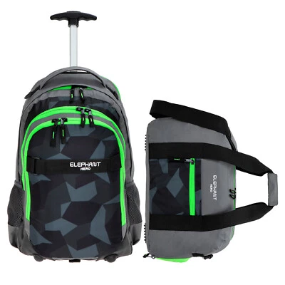 2T Set Schultrolley Elephant Signature Trolley + Sporttasche 12771 Cyber Camo GR - Bild 1 von 4