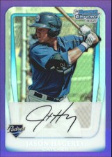 2011 (PADRES) Bowman Chrome Prospects Purple Refractors #BCP35 Jason Hagerty/700