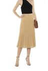 Sandro Pleated Midi Skirt Gold Metallic Knit Size 0 New With Tags