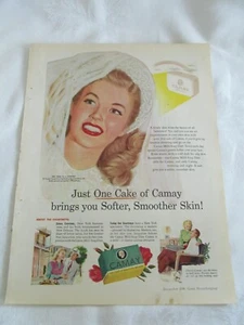 1946 Vintage AD Camay Seife Braut & Hinds Handcreme - Bild 1 von 2
