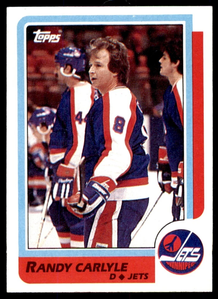 1986-87 TOPPS RANDY CARLYLE . WINNIPEG JETS #144 - Image 1 of 2