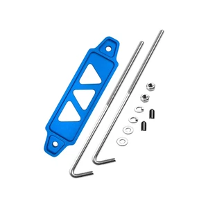 Blue JDM Aluminum Battery Hold Tie Down Kit for 88-91 Honda Civic CRX EF - Picture 1 of 3