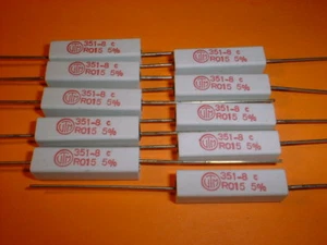 10x 0,015 Ohm / 5 Watt / 5% Widerstand induktionsarm - Picture 1 of 2