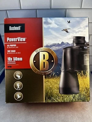 NEW Bushnell PowerView 10x 50mm All Purpose Binoculars - Image 1 of 4