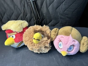Angry Birds Stuffed Plush Toy Lot of 3 Angry Birds Star Wars - Picture 1 of 8