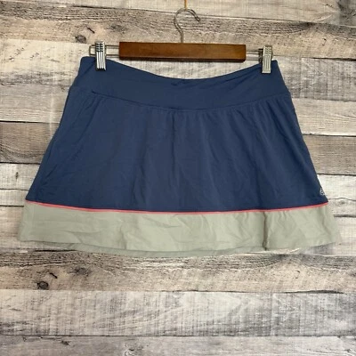 Saia atlética Lija feminina tênis de golfe azul cinza com shorts tamanho médio - Imagem 1 de 4
