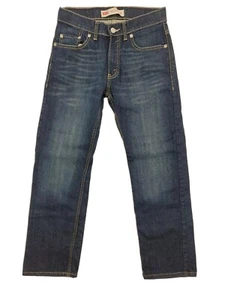 Levi's 505 Regular Fit Straight Leg Blue Denim Boys Jeans Size 12 REG 26x26 - Picture 1 of 10