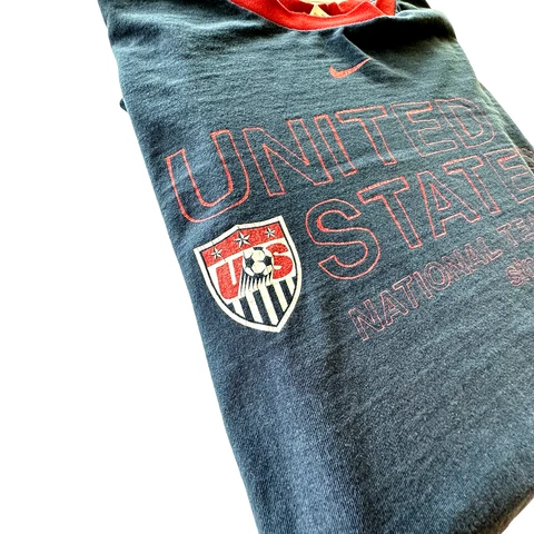Nike United States National Team Soccer Mens XXL Blue LS Sweatshirt Graphic Cover
