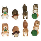  8 Pcs PVC Eichhörnchen Tier Ornamente Tier-Schlüsselanhänger