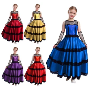 Kids Girls Sundress Christmas Dresses National Dress A-Line Costume Party Dance - Picture 1 of 43