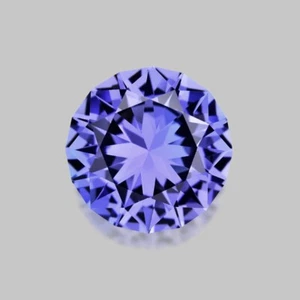 2.29cts EXQUISITE 8.5mm ROUND CUSTOM CUT NATURAL PURPLE VIOLET TANZANITE - Picture 1 of 1