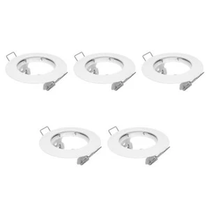 5pcs White Recessed Light Trim Cover Frame 50 Mm Cutout And Secure Fits - Picture 1 of 12